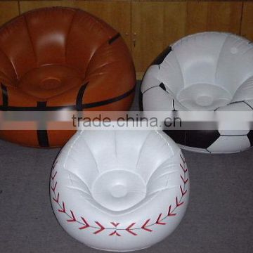 inflatable chair and football sofa, pvc promotional toys, vinyl bed .