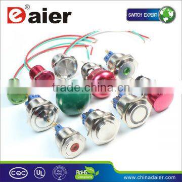 16mm SPDT micro led double push button switch