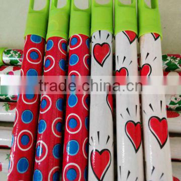 New design plastic broom stick with different pattern