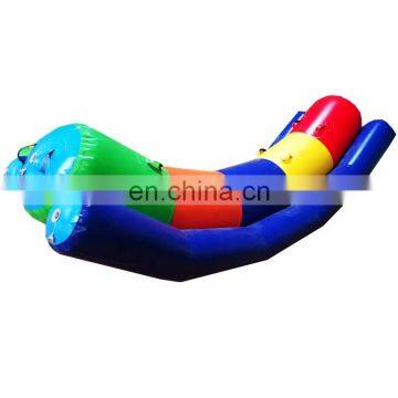 Factory price high quality colorful inflatable single line seesaw/inflatable floating water toys