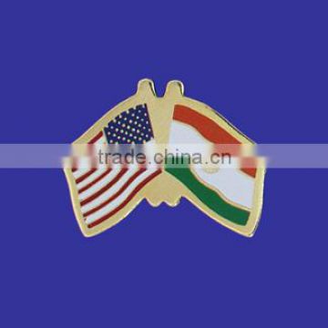 Custom quality novelty gift USA India World Flag Lapel Pin