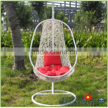 Modern PE Rattan Wicker Furniture Swing Sofa Patio Swing Chair