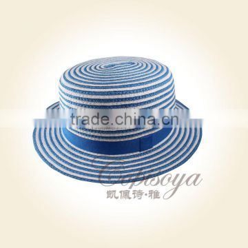 2015 New style straw hat blue and white sun hat of copisoya c15048