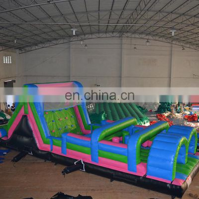 PVC tarpaulin inflatable combo castle obstacle for kids