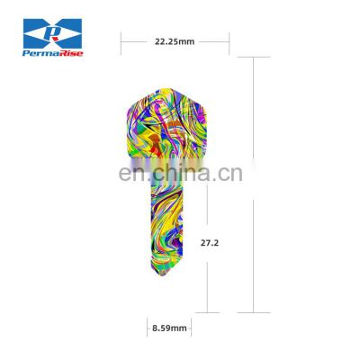 Colorful blank keys Customized logo and various patterns Color Blank coloured Keys for promotion