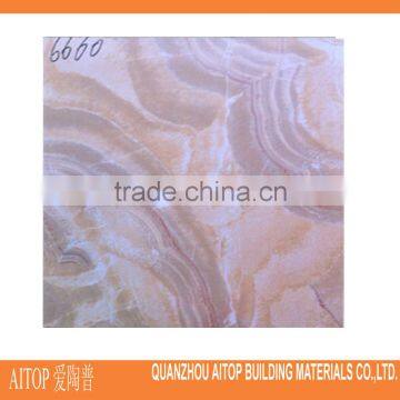 High gloss marble pattern vitrified flat lobby floor tile wholesale 600x600mm