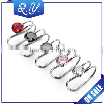 New design wholesale piercing jewelry stainless steel CZ ear stud
