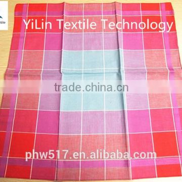 NO13 High quality 100% cotton handkerchief colours plaid satin handkerchief