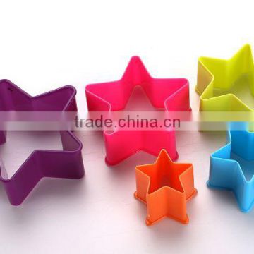 100% food grade cake tools star plastic cookie cutter