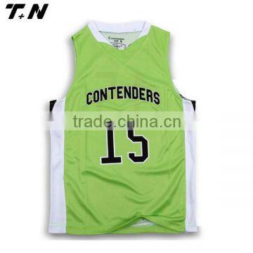 new style custom basketball jersey green color design
