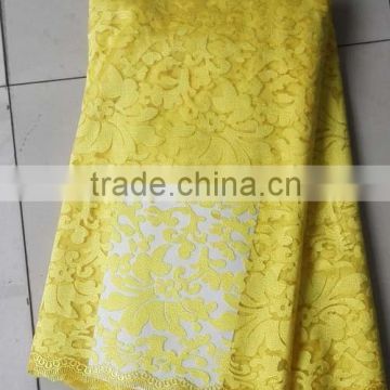 yellow africa lace water soluble fabric