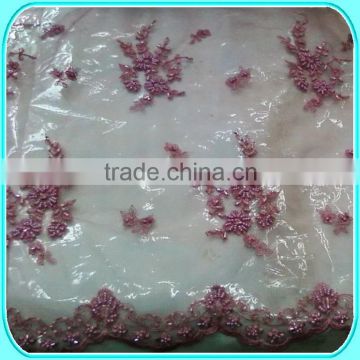 FLOWER EMBROIDERY TULLE FABRIC