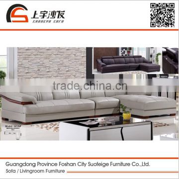Suofeige fashion and comfortable leather corner sofa 5818