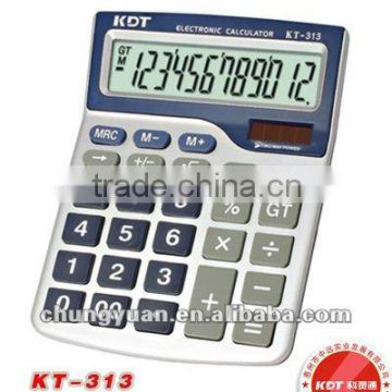 12 digits electronic desktop calculator with large gradient display KT-313