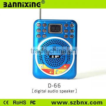 Protable mini wireless fm radio mp3 sd card headphone D-66E