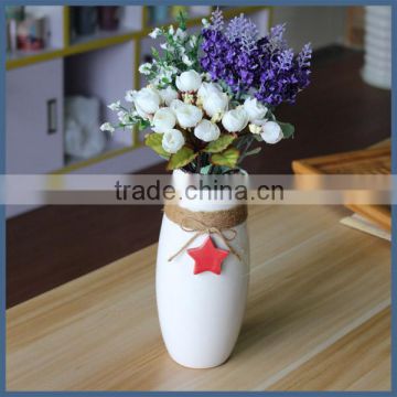 Zakka style ceramic flower vase for home decoration