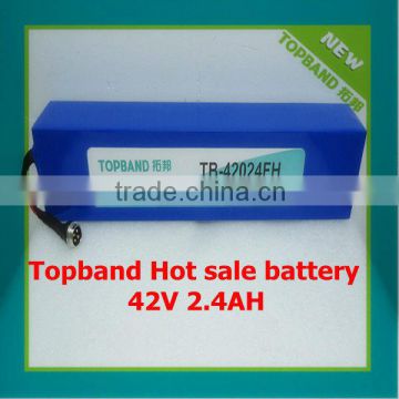 High quality lifepo4 battery 42v 2.4ah TB-42024FH for e-tools(middle rate)