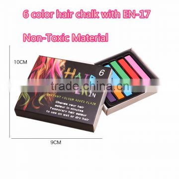 Wholesale 6color temporary hair color dye chalk hair chalk pen pink blue red hair color dye green