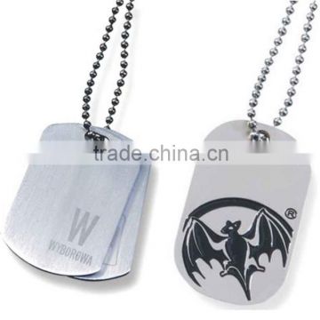 Cheap wholesale blank silver military dog tag