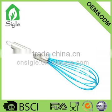 Stainless Steel Handle Silicone Whisk Balloon Wire Egg Beater Mixer Tool