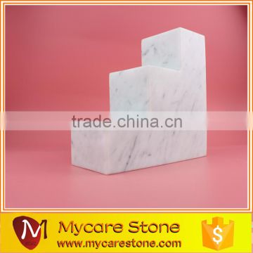 Hot sales natural Carrara white marble stone bookend
