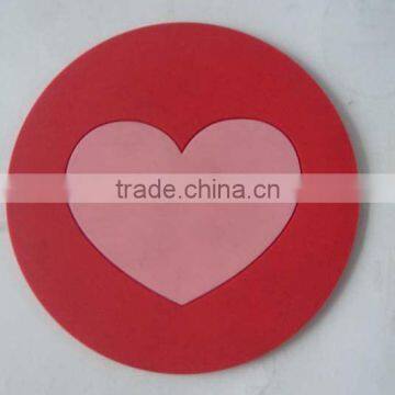 custom round silicone cup coaster/cup pad
