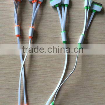 3 in 1 high quality multi-function for charging mobile phone cable suite for all kind of mobile