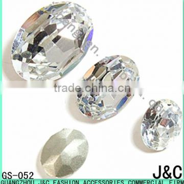 oval shaped crystal decorative glass beads