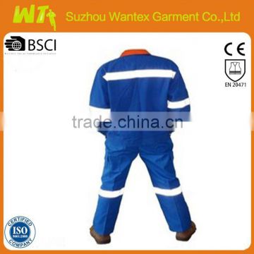 EN20471 reflective working cotton-polyester safety coal mine coverall for men