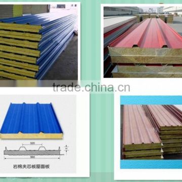 fireproof rockwool sandwich panel for roof and wall