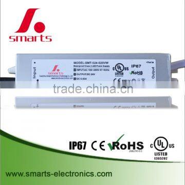 36v 0.42a 15w constant voltage waterproof IP67 LED driver with CE UL