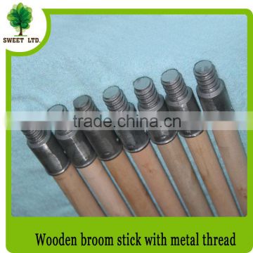 Metal screw natural broom stick