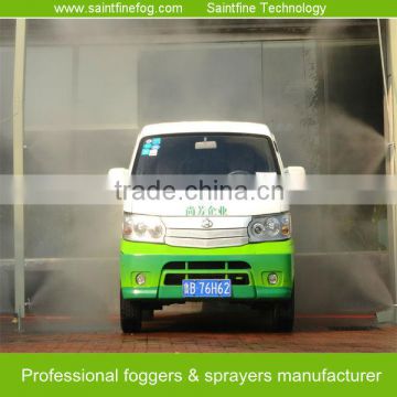 Disinfection channel for trucks