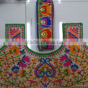 Machine Embroidery blouse patch for sarees