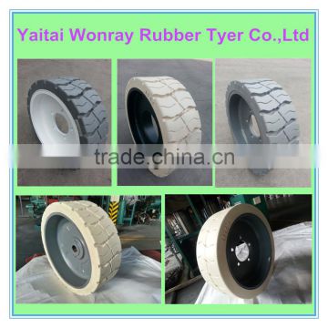 2016 new style deep groove tread solid tire with rims 15x5 with factory price