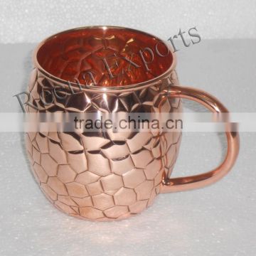 Custom Copper Mule Mug Moscow Mule Mug Nickel lining FDA approved from India