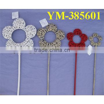 wicker flower decoration with long hand