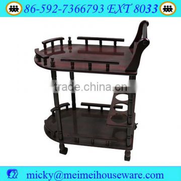 2-tier wooden wine cart/Serving Trolly/tea /dining serving cart