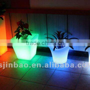 High decoration square LED rechargeable magic planter