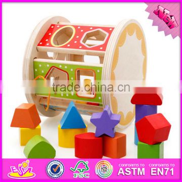 2017 new design multi-function blocks wooden shape toys for toddlers W12D066