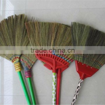 street broom with pvc coated wooden handle