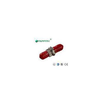 Red Cap ST singlemode simplex fiber optic adaptors with CE / ROHS / FCC Approved