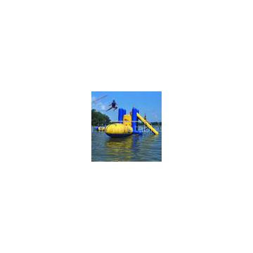 Outdoor Large Inflatable Water Toys With Climb , Slide And Launch Bag