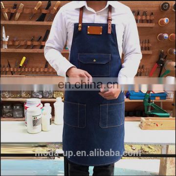 denim kitchen apron with custom logo high quality from China