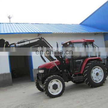 Luzhong Tractor 404 with front loader and backhoe