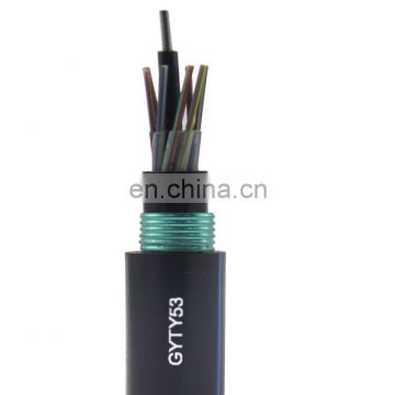 Factory Price GYTY53  Outdoor 4 6 8 12 24 48 Cores Armored Single Mode G.652D Fiber Optical Cable