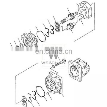 Loader Gear Double Pump 705-52-30560 Hydraulic Pump Assy WA420-3CS Pilot Gear Pump
