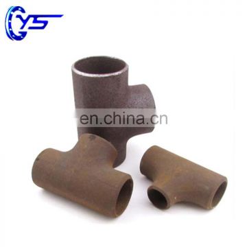 Seamless ERW Type SCH40 SCH80 Butt Welded WPB Tee For Pipe Connection