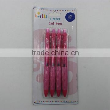 promotional gel pen platic school retractable pen