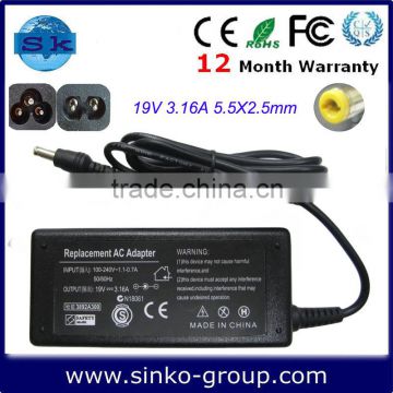 ac power adapter 19V 3.16A 60W 5.5*2.5mm for DELL Notebooks